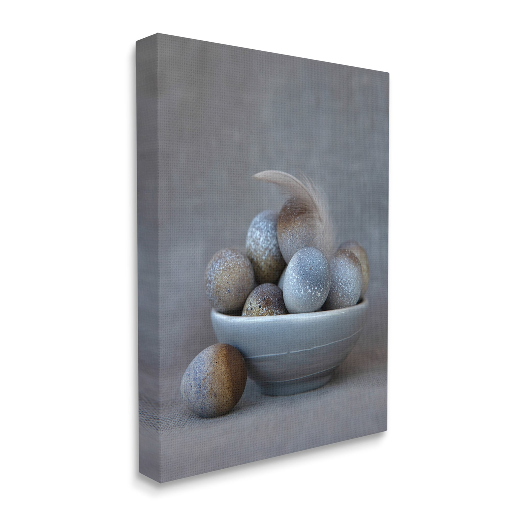 Stupell Industries Farm Eggs Confectionary Ornamented Bowl Feathered Sill Life,30 x 40, Design by Tania Soderman