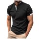 thumbnail image 1 of Camiseta informal de manga corta con patchwork para hombre, ideal para las vacaciones en la playa y el estilo urbano., 1 of 5