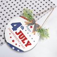 thumbnail image 4 of SKYSONIC Independence Day Welcome Sign for Front Door,All Seasons Welcome Wreath Porch Hanging Decoration for Farmhouse Wall Home Holiday Decoration - 11.8x11.8in, 4 of 7