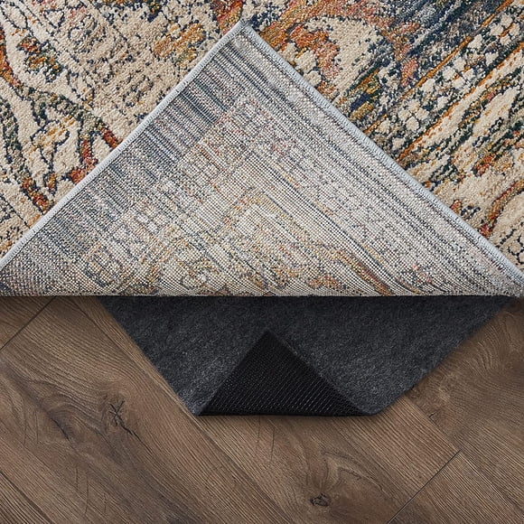 Edenbrook Non-Slip Felt Rug Pad - Safe for All Floors - 1/4” Thick - Rubber Backing - Reduces Noise - Customizable, 8x10