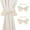 Beige with Elastic Band, variant on 2 Pcs Velvet Bow Curtain Tiebacks Drapes Tie Backs Velvet Curtain Tiebacks Drapes Holders for Bedroom Decor, Baby Nursery Decor Farmhouse Decorations