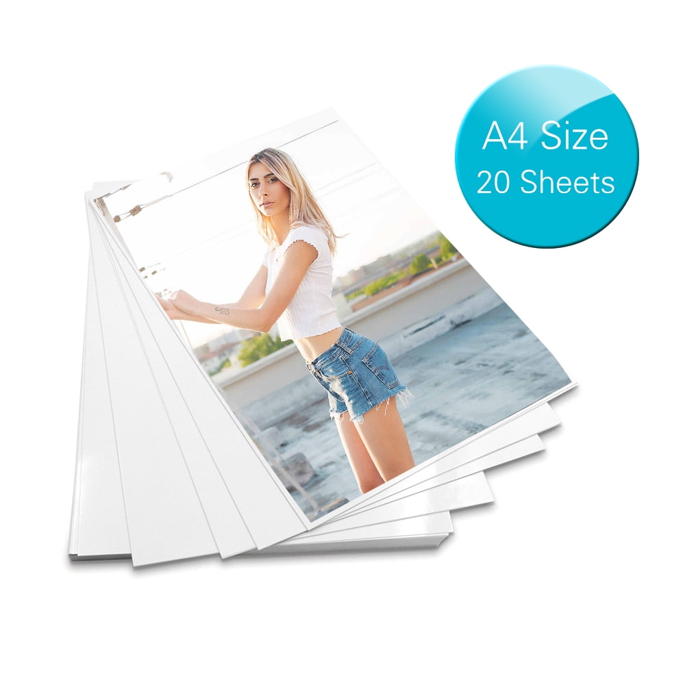 20 Sheets Branded Glossy Photo Paper For Inkjet Printers A4 Size 180gsm 