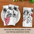 thumbnail image 7 of Cloth Napkins Set of 6 Funny Dog Printed Polyester Dinner Napkins Soft Comfortable Reusable Table Cloth Napkins for Family Dinner Banquet Wedding Festivals Party, 20x20in Washcloth Gift, 7 of 7