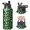 Alien Cow Deep Green Pattern, variant on Police and Vest Blue Pattern Insulated Water Bottle with Straw, Vacuum Insulated Vacuum Thermal Flask Built-in Carry Handle Gifts Ideas for Home Office Outdoor Sports Car