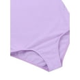 thumbnail image 5 of Alvivi Girls Team Basic Short Sleeve Gymnastic Leotard with Chiffon Wrap Skirt Ballet Dance Dress Ballroom Dancing Outfit Lavender 12-14, 5 of 7