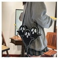 thumbnail image 5 of Xfvqtps Mens and Womens Crossbody Bag Cute Funny Ghost Purse Adjustable Shoulder Strap Lightweight Leather Shoulder Bag Black, 5 of 5