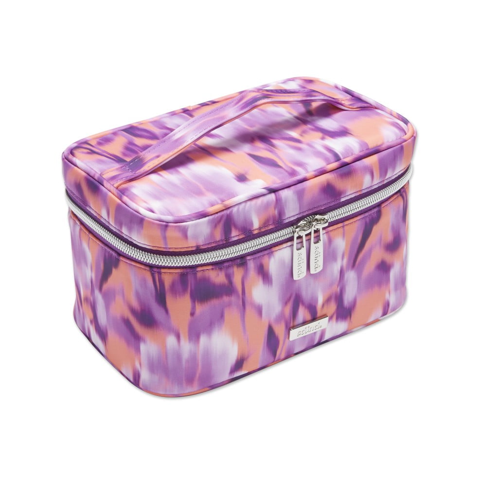 Sophia Joy Pink Floral Double Zip Train Case - Walmart.com
