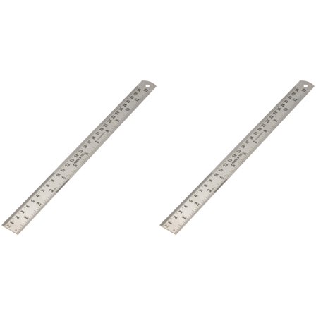 Stainless Steel Ruler Set, Flexible Metal Ruler 12 Inch. Ruler with inches and Centimeters, Metric R