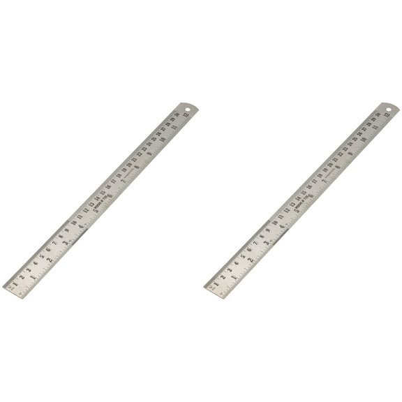 Stainless Steel Ruler Set, Flexible Metal Ruler 12 Inch. Ruler with inches and Centimeters, Metric R
