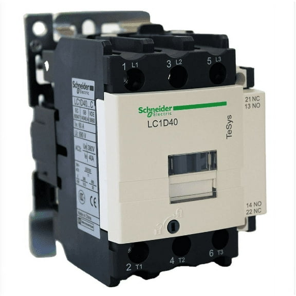 Schneider Contactor LC1D40F7,  40 Amps, Coil 110VAC
