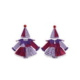 thumbnail image 2 of BemeyourBBs Baby Girl Halloween Outfit Baby Kids Baby Clown Costume Infant Ruffled Long Sleeve Patchwork Pompom Romper Dress and Pointed Hat Set, 2 of 9