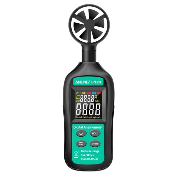 ANENG Handheld Digital Anemometer High Precision Wind Speed/Temperature Meter Digital Meteorograph w