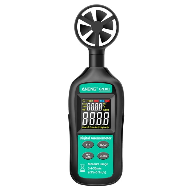 ANENG Handheld Digital Anemometer High Precision Wind Speed/Temperature Meter Digital Meteorograph w
