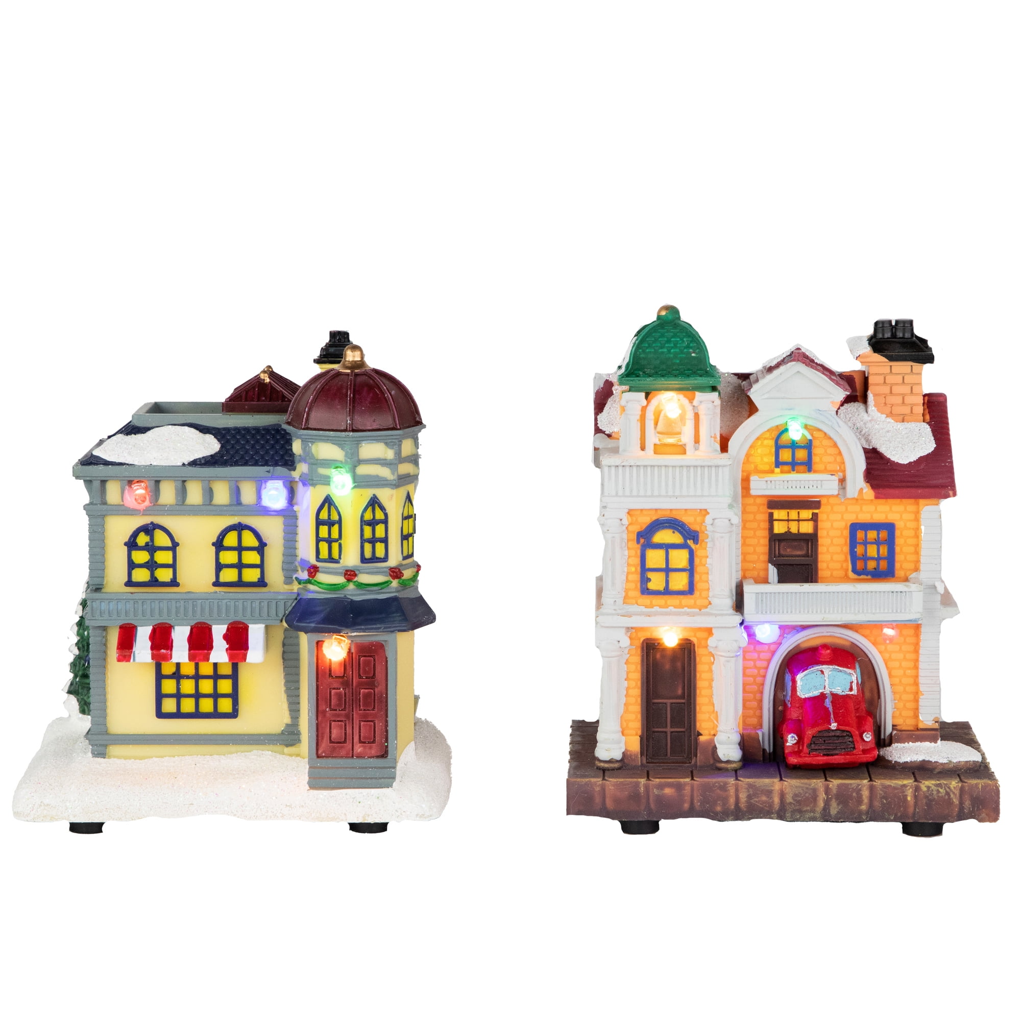 Northlight 11-Piece LED Lighted Theater and Shops Christmas Village Display  Set 