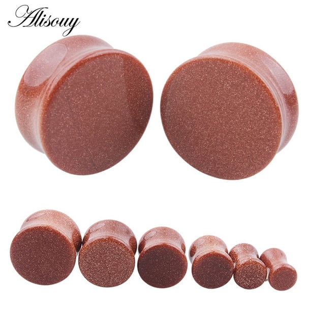 1 unidad de tapones para los oídos de piedra, calibres, pendientes para mujeres y hombres, tapón para los oídos, túnel de carne, Piercing expansor, expansor de oreja, Piercing para el cuerpo, joyería Tan Jianjun unisex