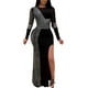 thumbnail image 1 of Vestido Nagfar Rhinestone sexy con abertura y manga larga para mujer, 1 of 6