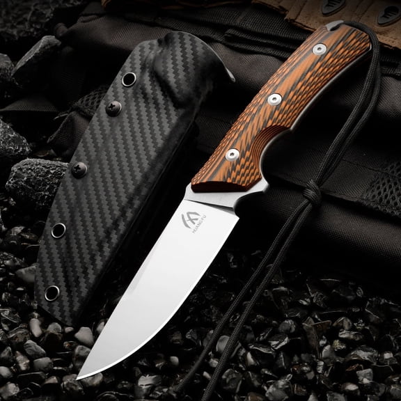 Outdoor knife, with sheath, portable multifunctional knife, suitable for various environments, men's gift, daily carry on men's knife, suitable for outdoor activities, camping and hiking, is an excel