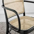 thumbnail image 3 of Modway Winona 18.5" Wood & Rattan Dining Chair in Black & Natural, 3 of 9