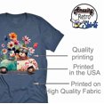 thumbnail image 3 of Mickey Springtime Floral Car Shirt, Epcot Flower and Garden Shirt Unisex Casual Short Sleeve (Navy-Medium), 3 of 4