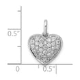 thumbnail image 4 of 14k White Gold Diamond Heart Pendant Necklace for Women with Pavé Design, Fine Jewelry Symbolizing Love, Sparkling Charm for Anniversary, Valentine, Romantic, or Everyday Wear, 4 of 6