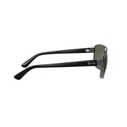 RAY-BAN RB3663 RB3663 Square-Round Shape Sunglasses Polished Gunmetal Frame | Polarized G-15 Green Lens 60mm