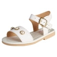 thumbnail image 1 of Huarache Para Niña CASTALIA 060-21 Blanco con Perlas Blancas, 1 of 3