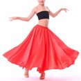 thumbnail image 3 of CHICTRY Kids Girls Long Dance Skirt Chiffon Full Circle Latin Flamenco Dance Performance Costume,Sizes 3-12, 3 of 6