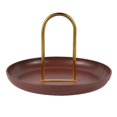 thumbnail image 1 of Round Jewelry Tray Living Room Kitchen Table Meal Ring Trays Storage Sofa Tray With Handle Decor-re, 1 of 5