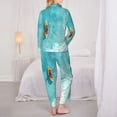thumbnail image 3 of Bingfone Womens Pajama Sets Tranquil Ocean Canoe Journey Print,Long Sleeve Loungewear Pajamas Set-Medium, 3 of 8