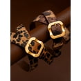 thumbnail image 5 of Punplita 2 Pack Women’s Leopard & Animal Print Belts Gold Buckle Belts for Women Casual Dress Jeans Belt, 5 of 6