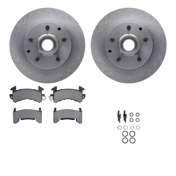 Dynamic Friction Company Front Brake Rotors with 5000 Advanced Brake Pads includes Hardware 6512-48150