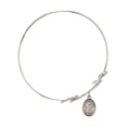 thumbnail image 2 of 7 1/2 inch Round Double Loop Bangle Bracelet w/ San Juan de la Cruz in Sterling Silver, 2 of 3