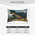 thumbnail image 4 of Susaid Cute Green Dinosaur Blue Sky Print Pillowcases Multiple Size, Pillow Cover Super Soft Envelope Closure Standard Pillow Case-16"x24", 4 of 6