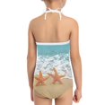 thumbnail image 3 of Kuiaobaty Sea Beach Shell Toddler Girl Bathing Suit Lightweight, Summer Kids Swimsuits for Girls Bikini Sleeveless, Breathable One Piece Kids Swimsuit Girls 9-10, 3 of 5