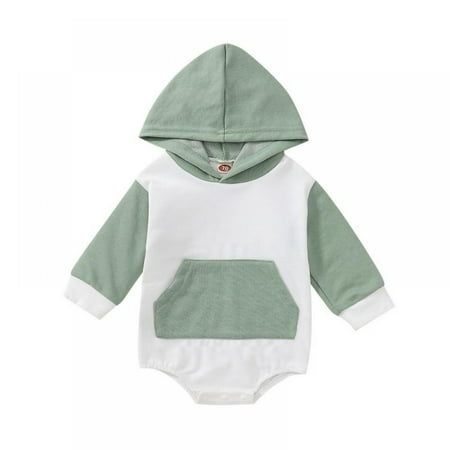 

0-12M Long Sleeve Outfits Sweatshirt Romper Bodysuit Oversized Baby Girls Boys