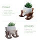 thumbnail image 3 of Mecedora Planter Pot yiilead con forma de cara sonriente, 12 cm, 3 of 6