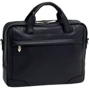 McKlein MONTCLARE, Tablet Briefcase, Pebble Grain Calfskin Leather, Black (15495)