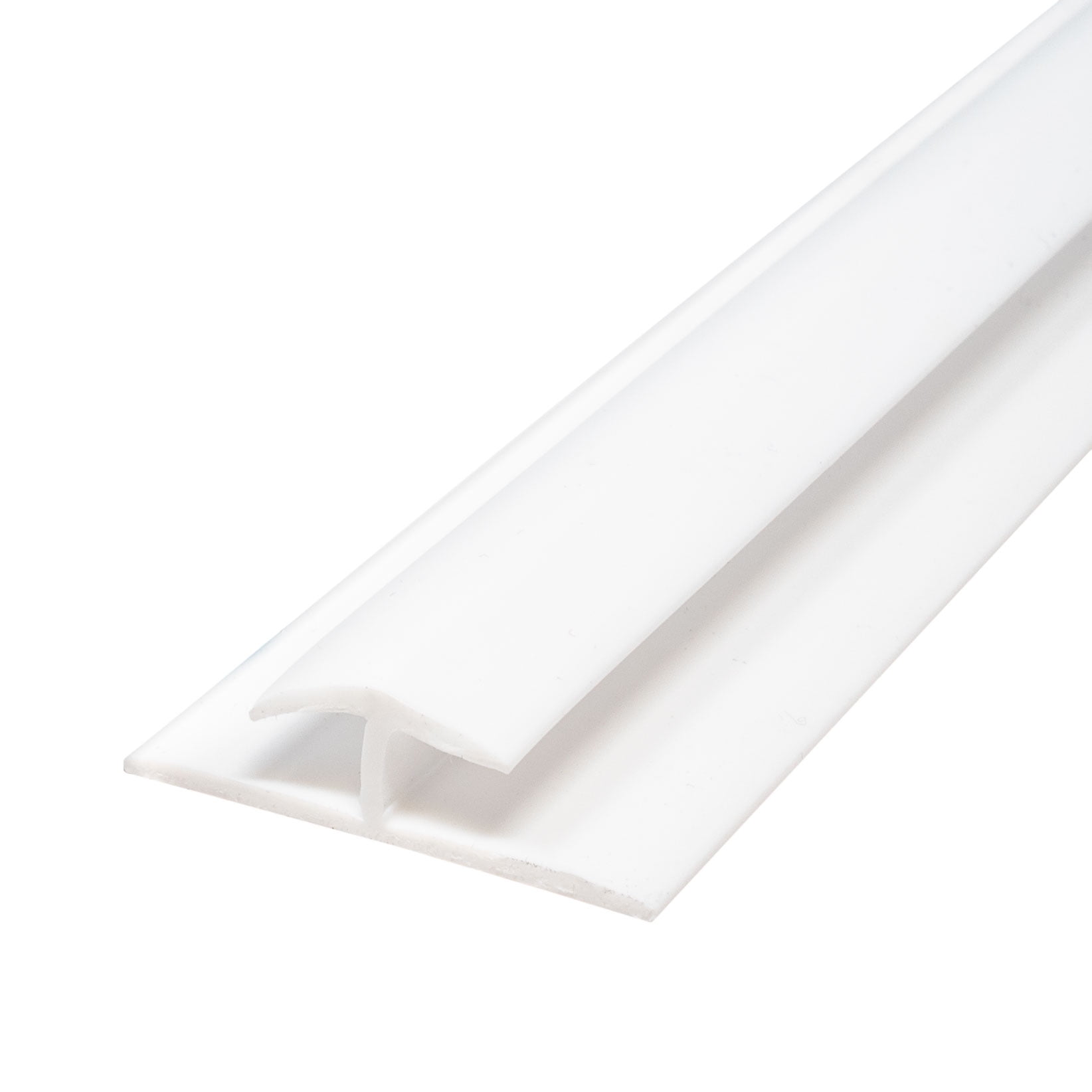 Outwater Plastic H Channel Fits Material 3/16 Inch Thick White Styrene