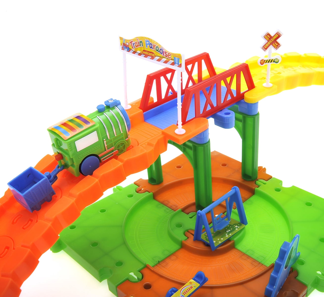 All Aboard! Adventure Park Train Set 72 Pieces
