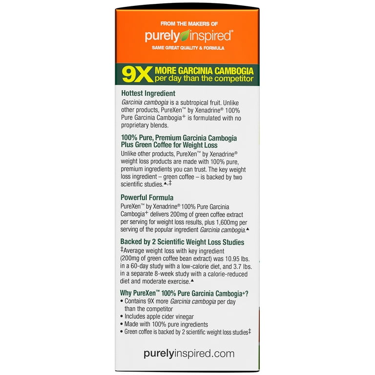 Purely Inspired Garcinia Cambogia Fat Burner Lose Pills, Organic