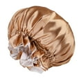thumbnail image 2 of Satin Bonnet Silk Bonnet for Curly Hair Bonnet Braid Bonnet for Sleeping Bonnets for Women Large Double-Layer Adjustable, 2 of 5