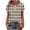 #026-Khaki, variant on Roncen Women's Casual Short Sleeve T-Shirts Summer Basic Crew Neck Loose Fit Henley Shirts