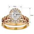 thumbnail image 5 of SuperJeweler 2 Carat Oval Shape Moissanite Bridal Set In 14 Karat Yellow Gold For Women, 5 of 6
