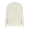 thumbnail image 6 of Capreze Winter Warm Sweater Jumper for Women Cable Knitted Tops Casual Long Sleeve V Neck Pullover Work Chunky Pullovers White S, 6 of 8