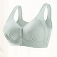 thumbnail image 2 of BaoFuBaoMei Front Snap Bras for Women Plus Size Ribbed Wireless Bra Molded Cup Shaping Brassiere Push up Breathable Bralette, 2 of 5
