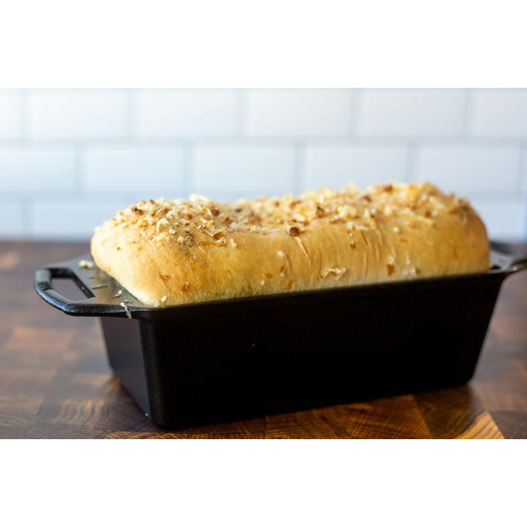  Navaris Cast Iron Bread Loaf Pan with Lid, 13x5 inches, Black:  Home & Kitchen