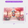 thumbnail image 5 of Happy Valentine’s Day Adorable Poodle Puppy Holding Heart Balloon 7x5in Folded Greeting Card Poodles Dog Lover Gifts Idea Single Note Card with Envelope - 00030, 5 of 5