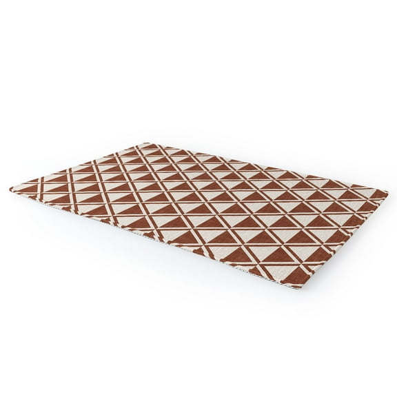 Society6 Little Arrow Design Co Bodhi Geo Diamonds Rust 8 x 12' Rug