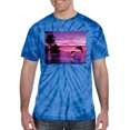 thumbnail image 2 of Wild Bobby, Majestic Dolphins Jumping During Sunset, Animal Lover, Tie-Dye Tees, Spiral Royal, Small, 2 of 3