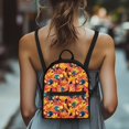 thumbnail image 4 of HELLHERO Autumn Rooster Leaf Lightweight Mini Backpack, Water-Resistant Practical Backpacks with Front Pocket for Work Travel, 4 of 8